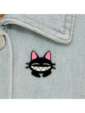 ✨The Legend of LUOXIAOHEI Luo Xiaohei Hei Black Cat Metal Brooch Enamel Pin New✨